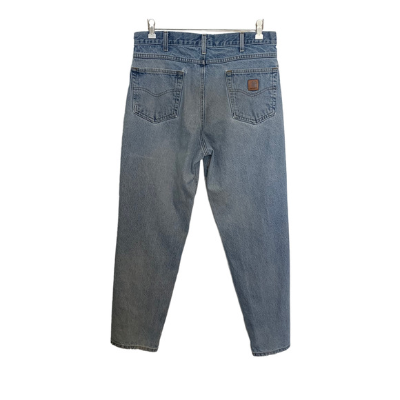 Carhartt Mens Relaxed Fit Jeans Size 36 X 32 Light Wash Work Pants 100% Cotton - Picture 7 of 16